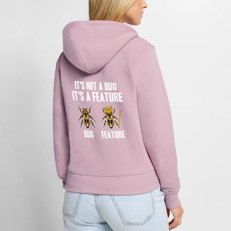 Programmierer Informatiker Nerd IT Admin Coder EDV Frauen Premium Bio Zip Hoodie