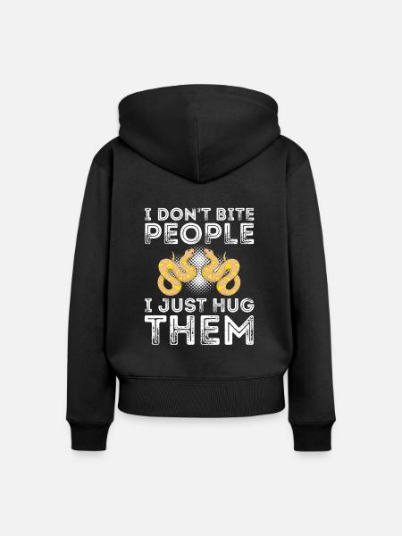 Königspython Design für Schlangen Liebhaber - Frauen Premium Bio Zip Hoodie - Schwarz