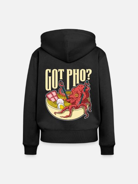 Got Pho Pho Geschenk - Frauen Premium Bio Zip Hoodie - Schwarz