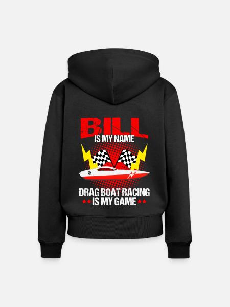 Drag Boot Design für Rennbootfahrer - Frauen Premium Bio Zip Hoodie - Schwarz