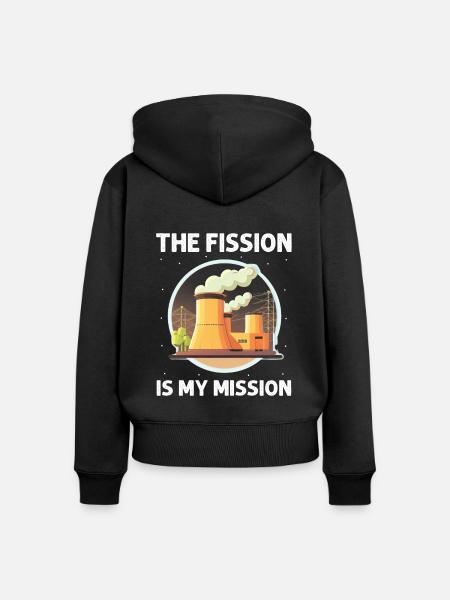 Kernenergie Spruch für Kernenergie - Frauen Premium Bio Zip Hoodie - Schwarz