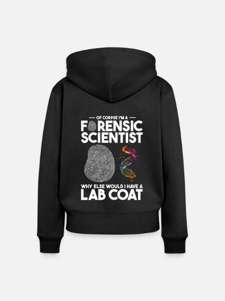 DNA-Analyst und Kriminallabor - Frauen Premium Bio Zip Hoodie - Schwarz