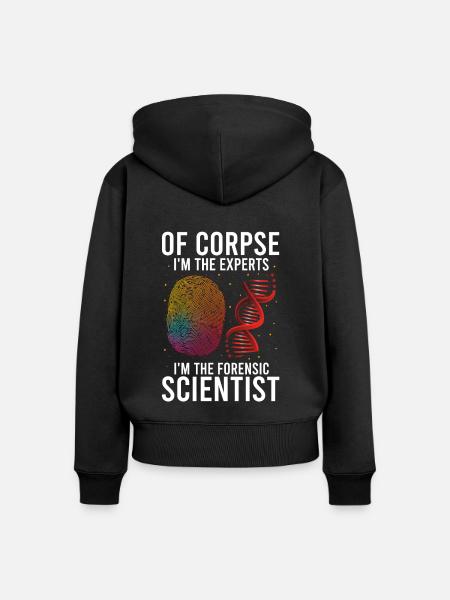Forensischer Wissenschaftlicher Ermittler - Frauen Premium Bio Zip Hoodie - Schwarz