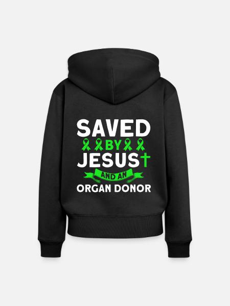 Transplantiert Organtransplantation Operation - Frauen Premium Bio Zip Hoodie - Schwarz