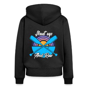 Rowers Team Rowing Rowing Gift - Women's Premium Organic Zip Hoodie - black - Back - Julia (174cm)