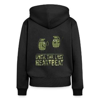 Garnet Wedding Ring Wedding Ring Fuse Application - Women's Premium Organic Zip Hoodie - black - Back - Julia (174cm)