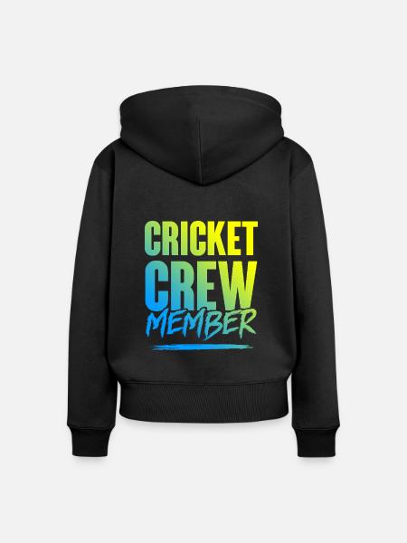 Cricket Crew - Frauen Premium Bio Zip Hoodie - Schwarz
