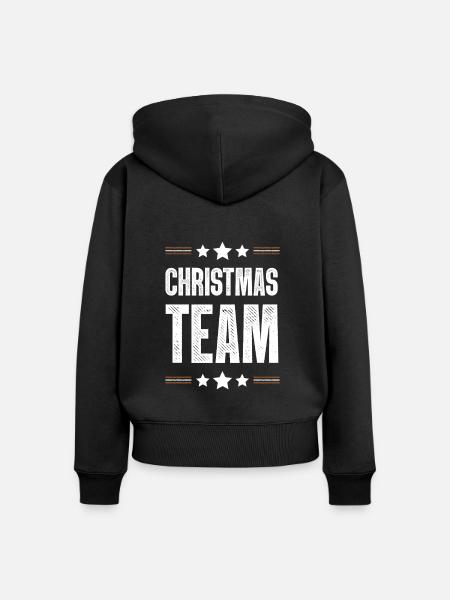 Christmas Team - Frauen Premium Bio Zip Hoodie - Schwarz