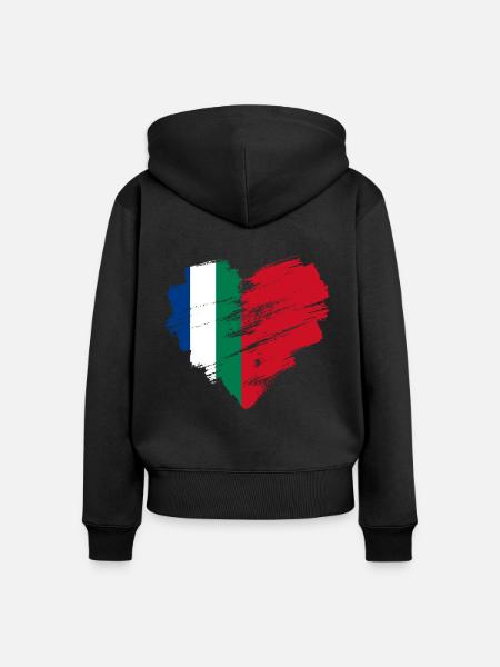 Republik Maluku Selatan - Frauen Premium Bio Zip Hoodie - Schwarz