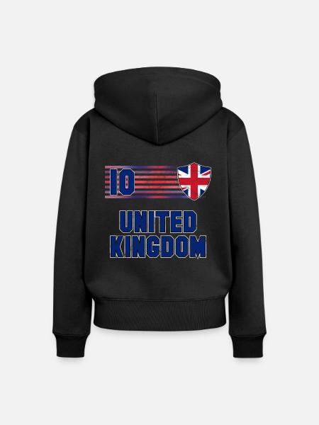 Großbritannien Fußball Mannschaft - Frauen Premium Bio Zip Hoodie - 
