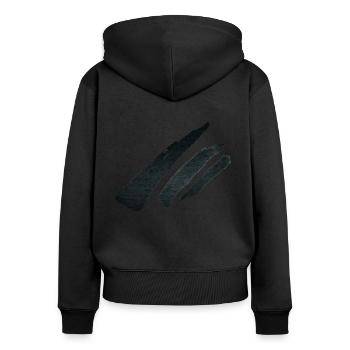 Strip Brush - Women's Premium Organic Zip Hoodie - black - Back - Julia (174cm)