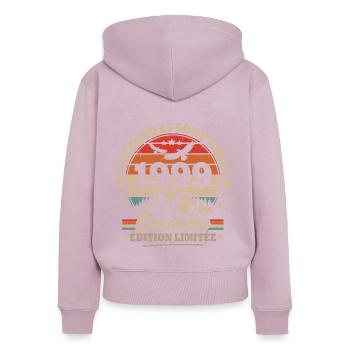 Geburtstagsgeschenk geboren im Dezember 1999 - Frauen Premium Bio Zip Hoodie - Altrosa - Hinten - Julia (174cm)
