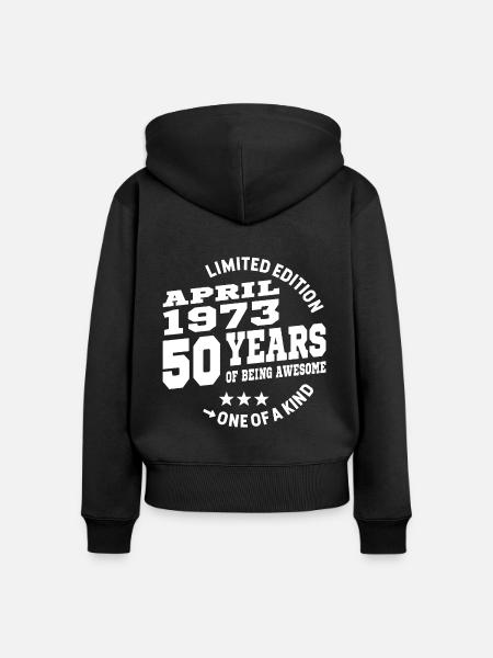 50 vuotta - Mahtavaa huhtikuusta 1973 lähtien - Ekologisk premiumluvjacka dam - svart