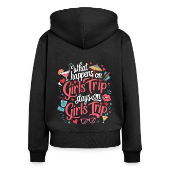 Girls Trip Holiday Holiday Holiday Celebrations - Women's Premium Organic Zip Hoodie - black - Back - Julia (174cm)