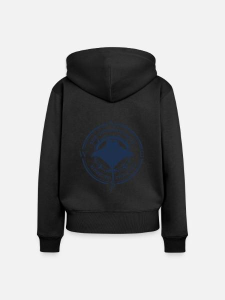 The Oceans roar - Frauen Premium Bio Zip Hoodie - Schwarz