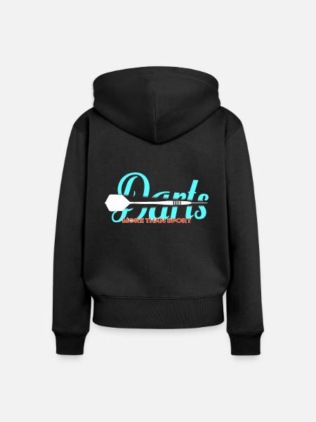 Dartpfeil - Frauen Premium Bio Zip Hoodie - Schwarz