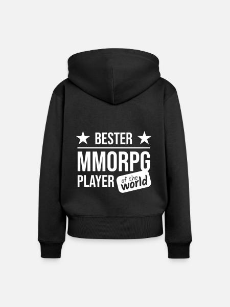 MMORPG bester Spieler - Frauen Premium Bio Zip Hoodie - Schwarz