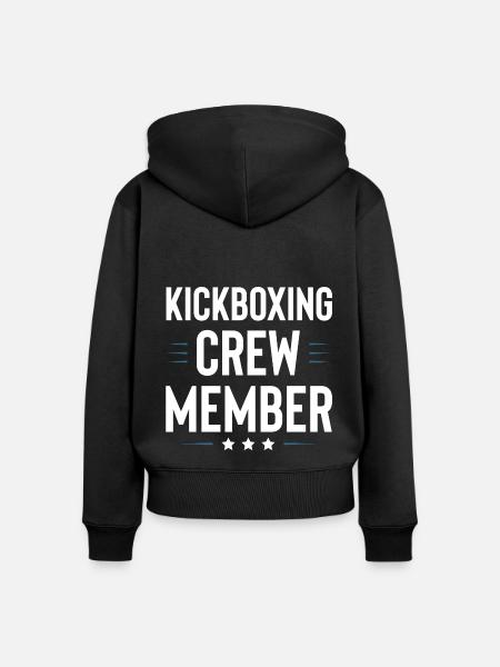 Kickboxing Crew - Frauen Premium Bio Zip Hoodie - Schwarz