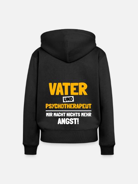 Ich helfe Menschen mit Depressionen - Frauen Premium Bio Zip Hoodie - Schwarz