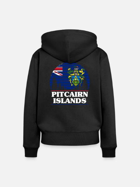 Pitcairninseln - Frauen Premium Bio Zip Hoodie - Schwarz