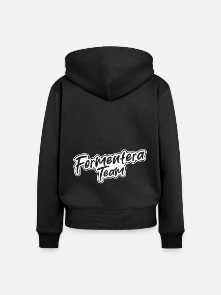 Formentera Team - Frauen Premium Bio Zip Hoodie - Schwarz