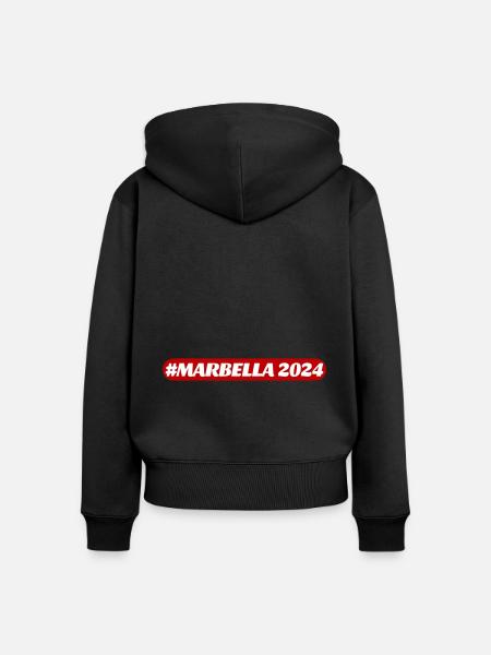 Marbella 2024 - Frauen Premium Bio Zip Hoodie - Schwarz