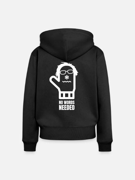 Bernie Sanders Fäustlinge Fausthandschuhe - Frauen Premium Bio Zip Hoodie - Schwarz