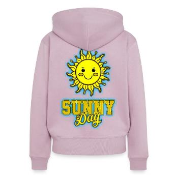 Sunny Day - Women's Premium Organic Zip Hoodie - dusky pink - Back - Julia (174cm)