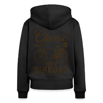 Cyclist 1992 Bike 30 years Anniversary - Women's Premium Organic Zip Hoodie - black - Back - Julia (174cm)