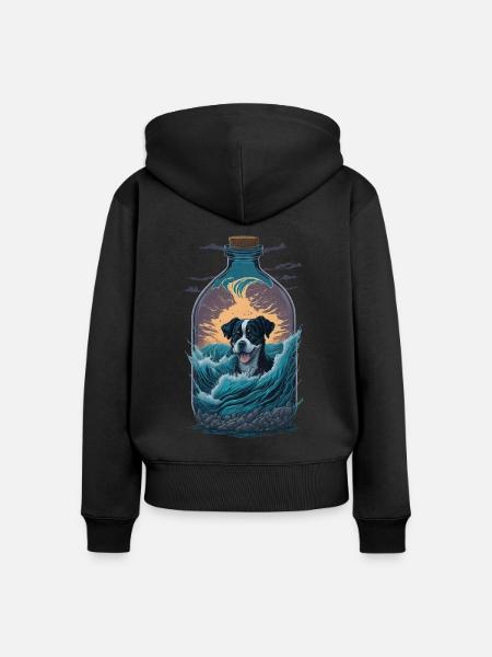 Entlebucher Sennenhund - Frauen Premium Bio Zip Hoodie - Schwarz