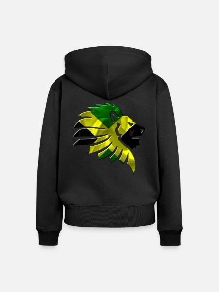 Jamaika - Frauen Premium Bio Zip Hoodie - Schwarz
