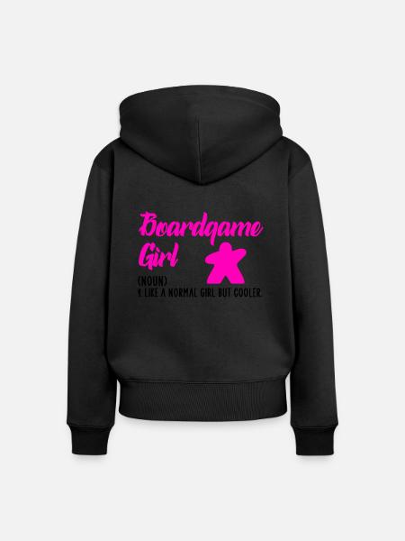 boardgame girl - Frauen Premium Bio Zip Hoodie - Schwarz