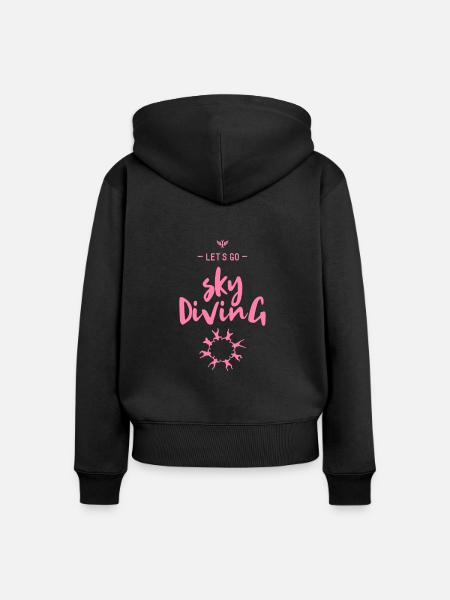 Skydive - Frauen Premium Bio Zip Hoodie - Schwarz