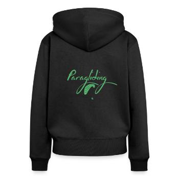 Parapente parapente parapente - Sweat à capuche zippé Premium bio Femme - noir - Dos - Julia (174cm)