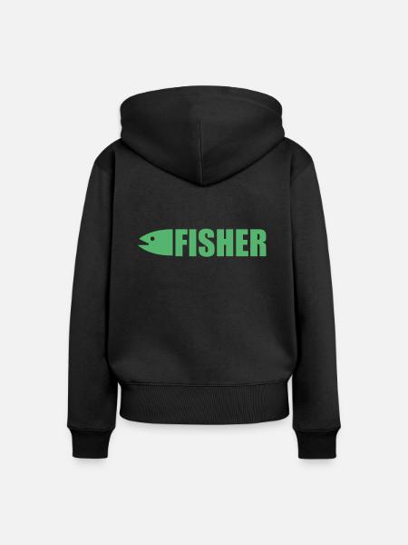 Fischer - Frauen Premium Bio Zip Hoodie - Schwarz
