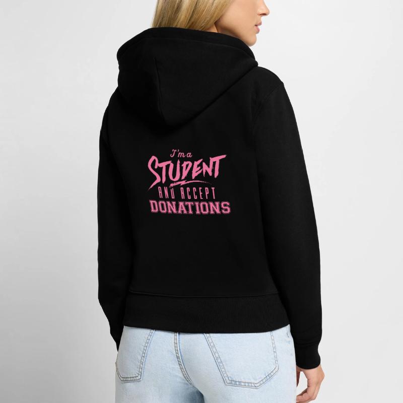 Studentin Studentin Studentin Studentin Frauen Premium Bio Zip Hoodie