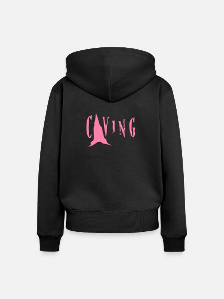 Höhlenforscher - Frauen Premium Bio Zip Hoodie - Schwarz