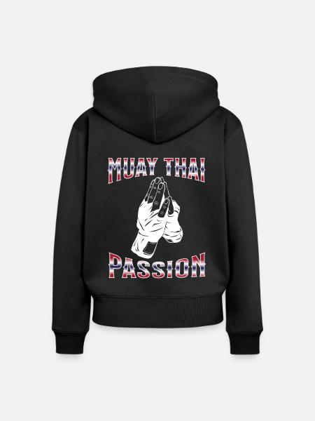 Muay Thai Boxing Muay Thai - Frauen Premium Bio Zip Hoodie - Schwarz