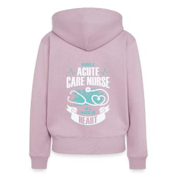 Intensive Care Intensive Care Gift - Women's Premium Organic Zip Hoodie - dusky pink - Back - Julia (174cm)