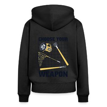Choose Your Weapon Kaulquappe Laubfrosch Kröte - Frauen Premium Bio Zip Hoodie - Schwarz - Hinten - Julia (174cm)