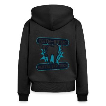 Teeth Riffic Dental Laboratory Dental Laboratory Dental Technician - Women's Premium Organic Zip Hoodie - black - Back - Julia (174cm)