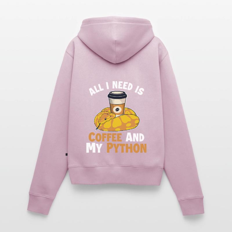 Café et Python Python Snake Banana Ball Sweat à capuche zippé Premium bio Femme