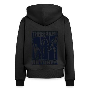 Threesome Anyone Triathlete Training Triathlon Bike - Women's Premium Organic Zip Hoodie - black - Back - Julia (174cm)