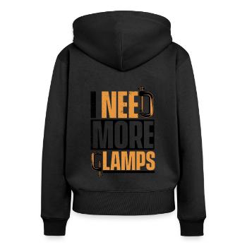 I Need More Clamps Tischler Carpenter Schreiner - Frauen Premium Bio Zip Hoodie - Schwarz - Hinten - Julia (174cm)