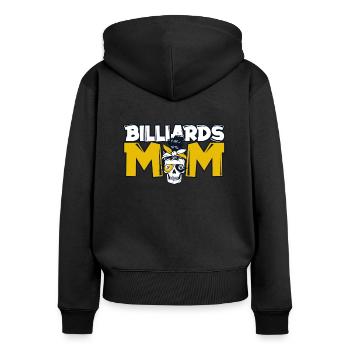 Billiards Mom Billardtisch Billiards Snooker - Frauen Premium Bio Zip Hoodie - Schwarz - Hinten - Julia (174cm)