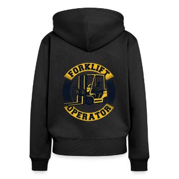 Forklift Operator All-terrain forklift Telehandler - Women's Premium Organic Zip Hoodie - black - Back - Julia (174cm)