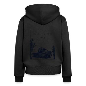 Tow Truck Chinese Hanzi Tow Driver - Women's Premium Organic Zip Hoodie - black - Back - Julia (174cm)