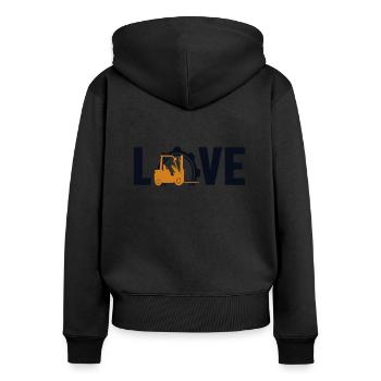 Love All-terrain forklift Telehandler Forklift - Women's Premium Organic Zip Hoodie - black - Back - Julia (174cm)