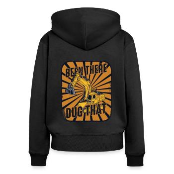 Been There Dug That Raupenbagger Excavator - Frauen Premium Bio Zip Hoodie - Schwarz - Hinten - Julia (174cm)