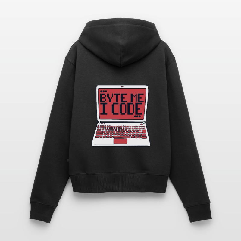 Byte Me I Code Developer Software Developer Sweat à capuche zippé Premium bio Femme